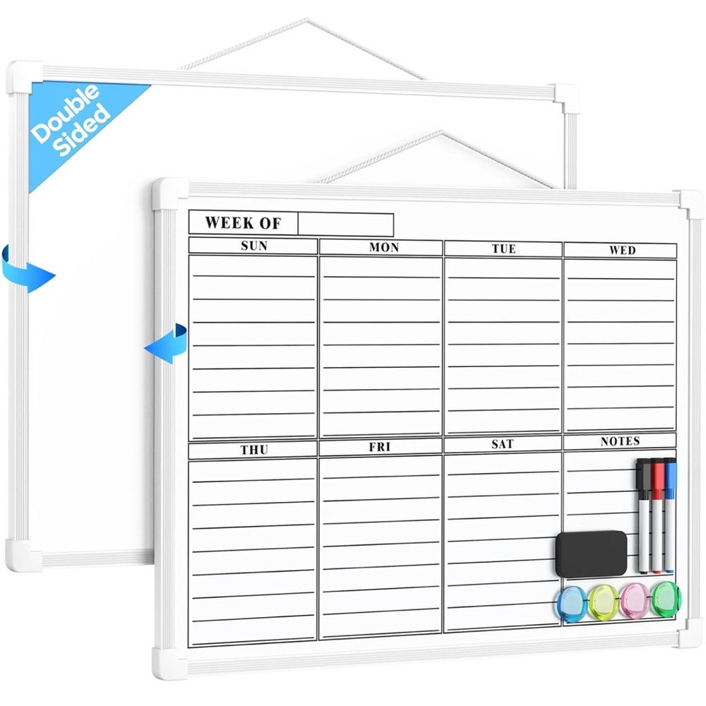 Double-Sided Weekly Planner Whiteboard